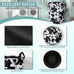 Retro Black White Cows Print Laundry Basket Foldable - Image 4