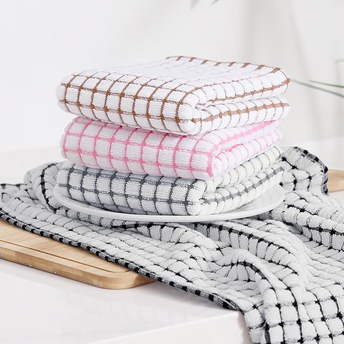 Kitinjoy Cotton 12 Pack Terry Kitchen Towels, 16 x 25 Inches Super Soft and - Image 7