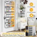 Over The Door Organizer, 5-Tier Extra Large Behind Door Storage - Image 2