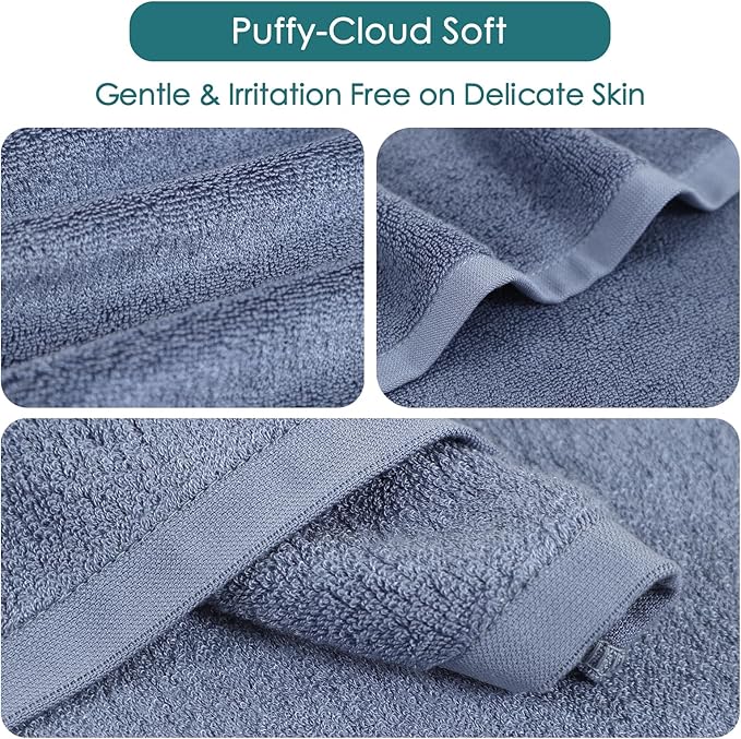 Wash Cloths 6 Pack, Super Soft and Gentle Face Towel on Sensitive Skin - Image 8