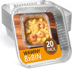 8x8 Thickened Aluminum Foil Pans, Food Prep, Steam Table, and Party Catering. by WAWINYAirVentFilters