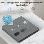 BOTEMY Toothbrush Holders with Quick Drying Mat—Black Toothbrush and Toothpaste - Image 3