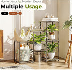 Bamworld Black Plant Stand Outdoor Metal Plant Shelf for Multiple Plants 3 Tiers Ladder Plant Holder Waterproof for Garden Living Room Patio Morden Home Decor Gardening Gifts - Image 5