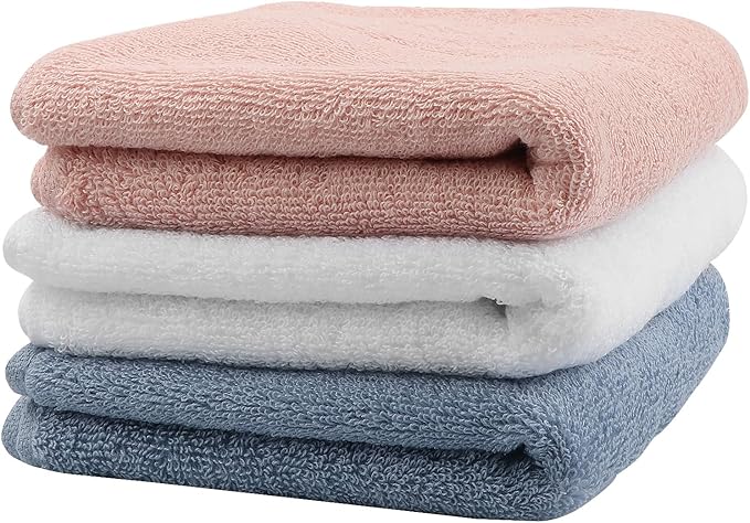 3 Pack 100% Cotton Wash Cloth, 13x29 Inch Highly Absorbent and Soft Feel by INFICRIME