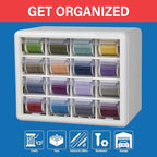 Akro-Mils 16-Drawer Plastic Drawer Storage Cabinet - Image 4