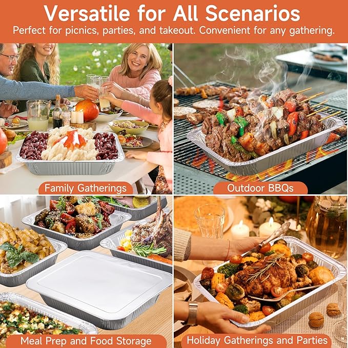 9x13 Aluminum Pans – Disposable Half Size Aluminum Foil Pans - Image 6