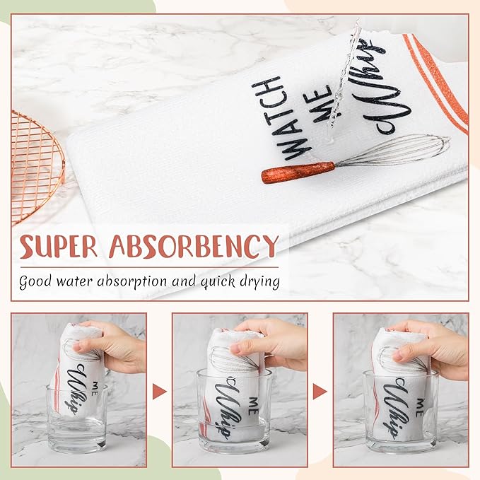 R HORSE 5Pcs Kitchen Dish Towel Funny Cookware Kitchen Dishcloth Absorbent - Image 4