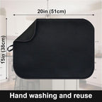 2-Pack Black Dish Drying Mats 20" x 15" – XL Dish Drying Mats - Image 3