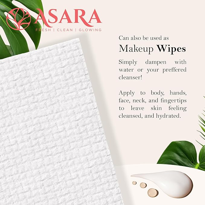 Clean Face Towels Disposable XL Facial Wipes | Add Water As a Makeup Remover | - Image 7
