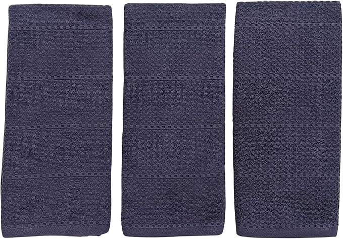 Eggplant Purple Kitchen Hand Dish Towels: Oversized 28" x 18", 100% Cotton - Image 3