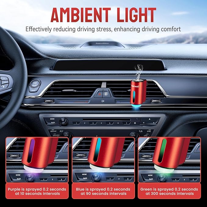 Featwell Car Air Freshener, Three Adjustable Modes Intelligent Aroma Diffuser - Image 5