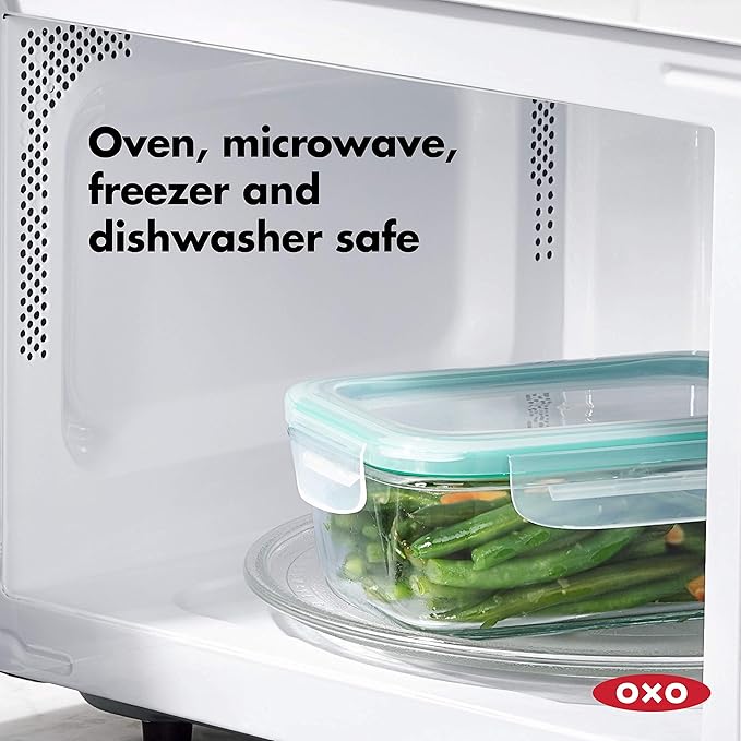 OXO Good Grips 8 Cup Smart Seal Airtight Glass Rectangle Container - Image 3