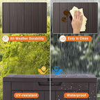 Sweetcrispy Deck Box with 31 Gallon Capacity, Weatherproof Resin Lockable Outdoor Storage for Secure Package Deliveries and Indoor Storage in Garden or Patio, Backyard - Image 6