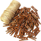 Mini Natural Wooden Clothespins - Image 4