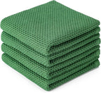 BOOMIBOO 4-Pack Dish Towels, 100% Cotton Waffle Weave, Ultra Soft Absorbent by BOOMIBOO