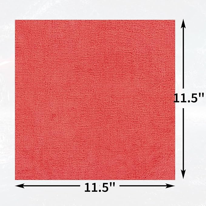 HOMERHYME Microfiber Cleaning Cloth, 200 Pack Red Cleaning Rags Microfiber - Image 7
