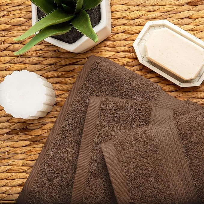 Superior Solid Egyptian Cotton Towel Set, Hand Towel 20” x 30”, Bath Towel 30” - Image 4