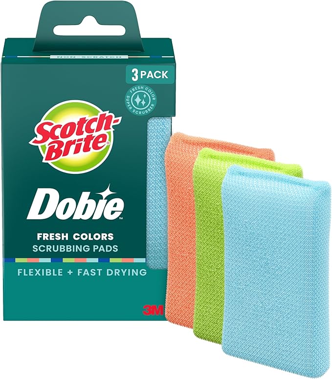 Scotch-Brite Dobie Non-Scratch All-Purpose Scrub Pads, 6 Total Pads, Reusable - Image 2