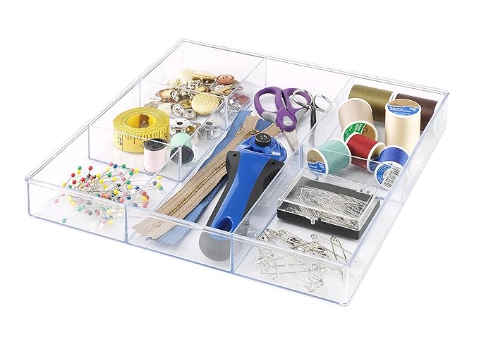 Whitmor Clear 6-Section Drawer Organizer | - Image 5