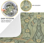 ALAZA William Morris Flowers Print02 Dish Drying Mat - Image 2