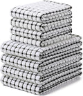 Homaxy Kitchen Towels and Dishcloths Set, 16 x 25 and 12 x 12 Inches, Super by Homaxy