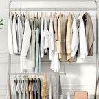 STORAGE MANIAC Hanging Closet Rod, Adjustable Width and Height Closet Hanging - Image 9