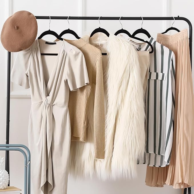 Premium Velvet Hangers 30 Pack Ultra Thin Non Slip Adult Felt Space Saving Suit - Image 8
