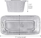 PLASTICPRO [3 Lb 50 Pack Disposable Loaf Pans Aluminum Tin Foil Meal Prep - Image 2