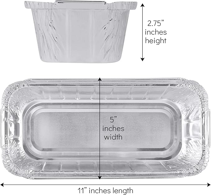 PLASTICPRO [3 Lb 10 Pack Disposable Loaf Pans Aluminum Tin Foil Meal Prep - Image 2