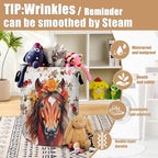 Watercolor Horse Laundry Basket, Foldable Waterproof Animals Floral Laundry - Image 5