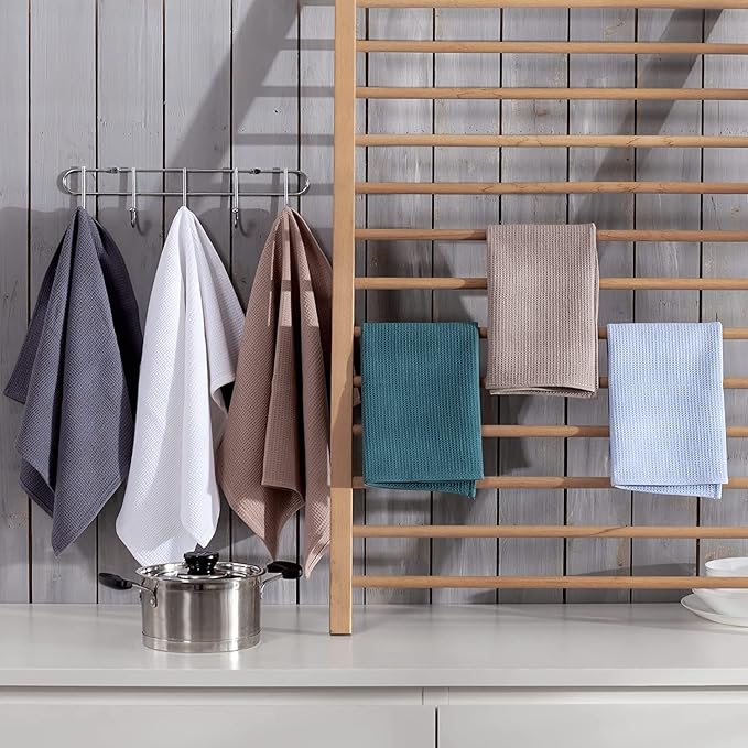 QUILTINA Dish Towels Set, 100% Cotton Waffle Weave Kitchen Towels 12 Pack - Image 7