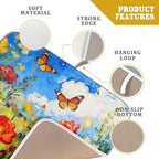 Floral Dish Drying Mat for Kitchen Counter 16x18 Spring Summer Theme Colorful - Image 4