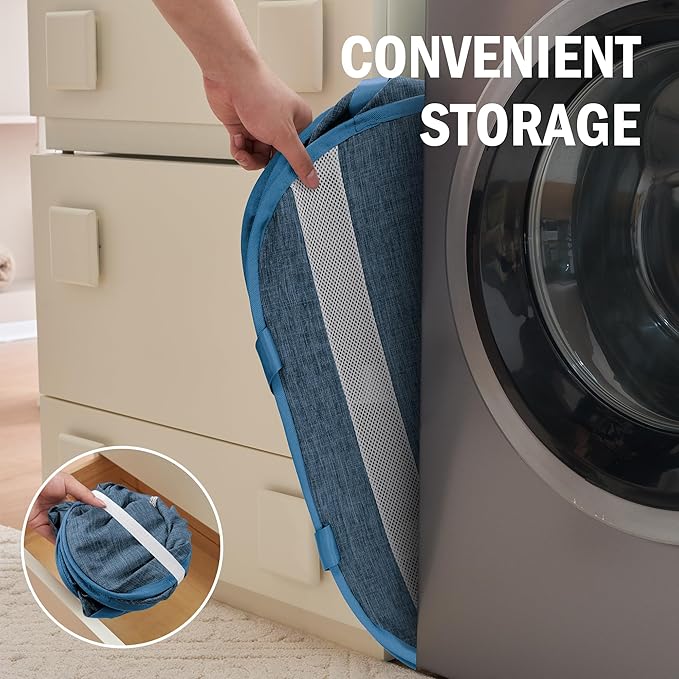 Collapsible Laundry Baskets, Foldable Tear Proof Pop Up Hamper - Image 7