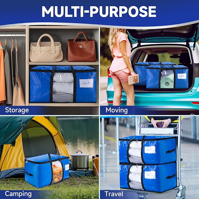 CONGREGATE 8-Pack Heavy Duty Blue Moving Bags - Image 10