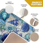 Starfish Seashell Dish Drying Mat 16x18 inch Coastal Beach Dish Drainer Rack - Image 4