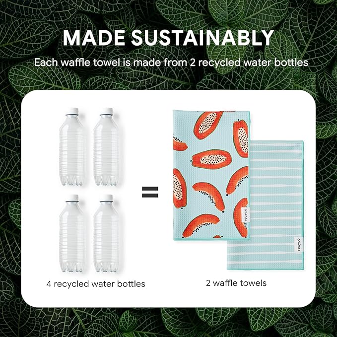 RECYCO Waffle Kitchen Towel Set of 2 - Image 6
