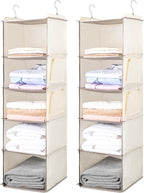 BOOMIBOO Hanging Closet Organize and Shelves，5-Hanging Shelf by BOOMIBOO