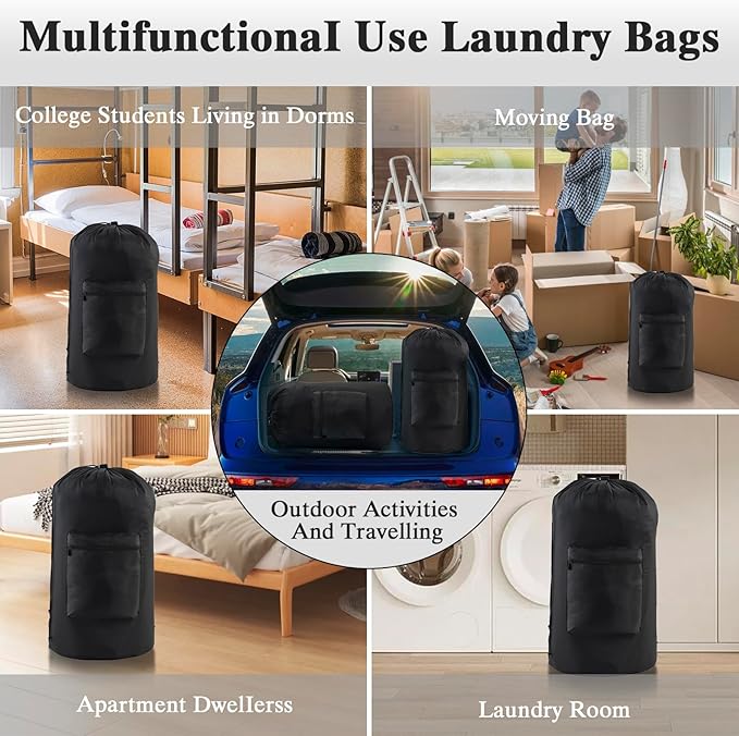OTraki Laundry Bag Backpack, Large Travel Laundry Bags - Image 7