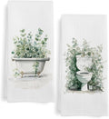 Sage Green Eucalyptus Hand Towels by Unknown