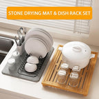 Golener Stone Drying Mat for Kitchen Counter, Dish Drying Pad - Image 3