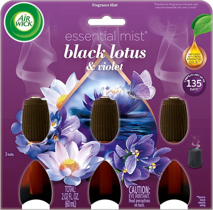 Air Wick Essential Mist – Triple Refill Black Lotus & Violet 3 ct. by AirWick