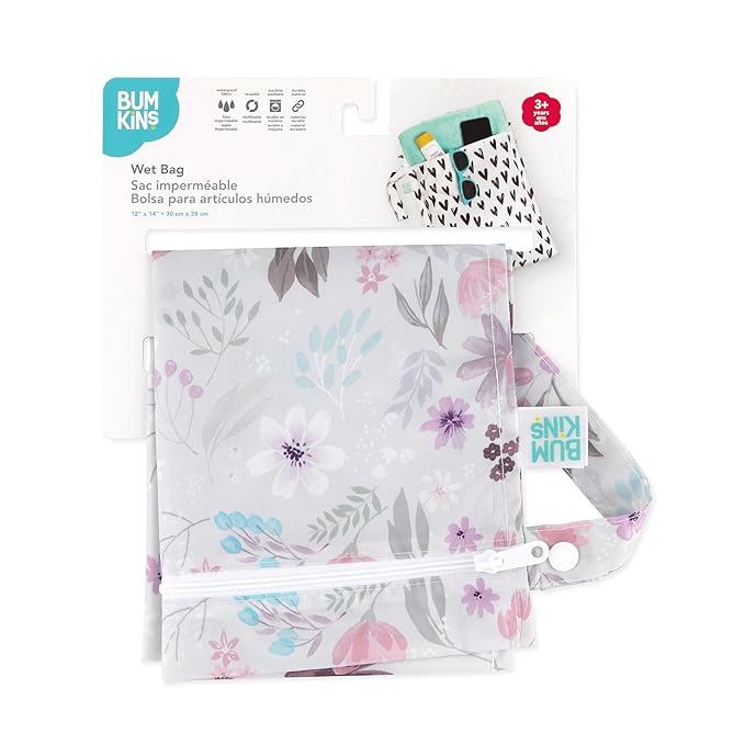 Bumkins Waterproof Wet Bag for Baby, Swim Suit, Cloth Diapers, Pump Parts - Image 6