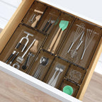 23 PCS Clear Plastic Drawer Organizers Set, 4 Size Desk Drawer Organizer Trays - Image 6