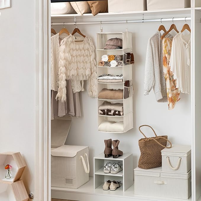 StorageWorks 6-Shelf Hanging Closet Organizer, Hanging Shelves - Image 2