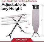 Bartnelli Extreme Stability Ironing Board 43x13 Upgraded Heavy-Duty Metal Frame - Image 8