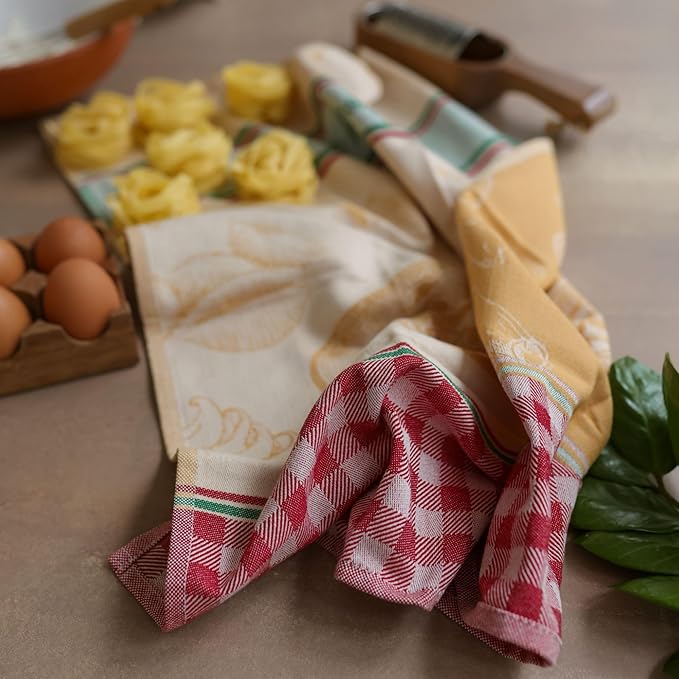 sea me at home 100% Cotton French Jacquard Kitchen Tea Towel Set of 4 - Image 8