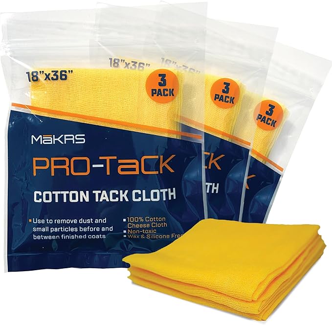 MāKRS 18" x 36" Pro-Tack Tack Cloth, Remove and Trap Dust Particles, 100% Cotton by MaKRS
