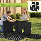 Devoko 100 Gallon Outdoor Storage Box, Waterproof Resin Deck Box for Patio Furniture, Lockable Container for Garden Cushions & Pool Supplies (Black, 100 Gallon) - Image 4