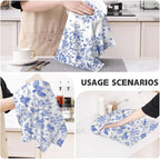 Chinoiserie Floral Kitchen Dish Towels 16x24 Inch, Chinoiserie Decor - Image 7