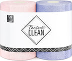 Fantasticlean Microfiber Cleaning Cloth Roll 2 Rolls 120 Pack, Tear Away by Fantasticlean